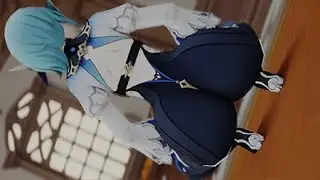 [KISHI3D] Eula Squatt Twerk #GENSHINIMPACT