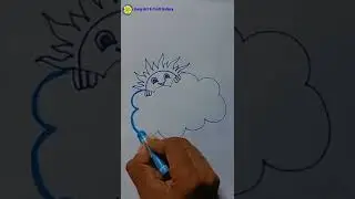 Sky Drawing/Cloud Drawing/Easy kids Drawing 