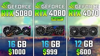 RTX 5080 vs RTX 4080 SUPER vs RTX 4070 | Test in 6 Game