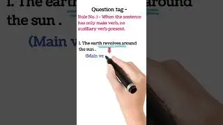 Question Tag-Rule Number 1 @englishwalididi #Grammar #learning