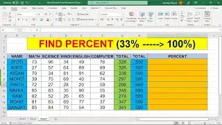 ✅Find 👉Percentage (%) Of Students Excel Formula🔥🔥