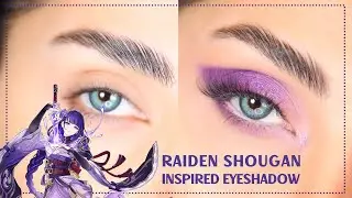 I've Tried Genshin impact makeup inspired - Raiden shogun eyeshadow Tutorial #makeup #genshinimpact