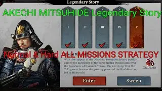 Great Conqueror 2 Shogun Akechi Mitsuhide Legendary Story Normal & Hard ALL MISSIONS STRATEGY