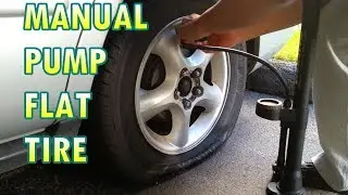 Using Bicycle Pump to inflate Flat Car Tire