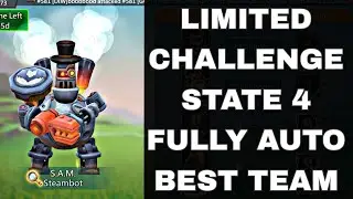 Lords mobile Limited Challenge Stage 4 Steam Ahead  Fully auto| Steambot Stage 4 fully Auto |