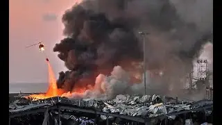 Flying over Beirut Explosion