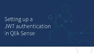 Setting up a JWT authentication in Qlik Sense