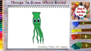 How To Draw A Squid Alien ( Things To Draw When UR Bored - Squid Alien )