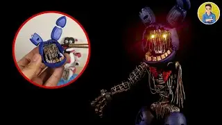 IGNITED BONNIE 🐰😰(FNAF FAN MADE/ TJOC STYLIZED) PLASTILINA✔✔✔ PORCELANA✔✔ POLYMER CLAY✔