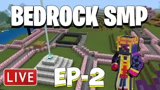 Minecraft Building Dark Castle - Bedrock SMP Livestream