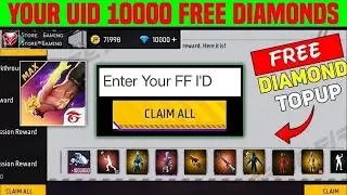 Claim 10,000 diamonds Enter UID Claim free diamonds free fire🔥 free diamonds🔥 free fire