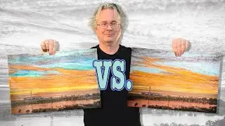 Photo Oils vs Water Color - Hand Coloring Black and White Photo of Carlsbad Power Plant Sunset - P3