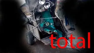 6-ка в тотал, перевернули машину