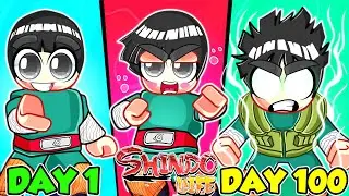 Spent 100 days Going From Noob To ROCK LEE In Shindo Life! Rellgames Shinobi Life 2