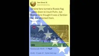 Ukranians get attacked by bosnians in a football match