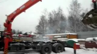 Седельный тягач КамАЗ-6520 с манипулятором Kanglim KS1256G2