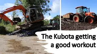 Collecting Woodchip for Mulching | The Fastest Way to Remove a Fence Post | Kubota & Hitachi at Work