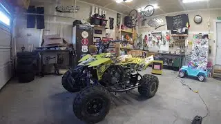 Completely disassembling my Suzuki LTR450 in 16 minutes for a complete rebuild time-lapse
