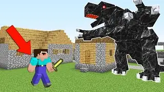 НУБ ЗАЩИЩАЕТ ДЕРЕВНЮ ЖИТЕЛЕЙ ОТ ГОДЗИЛЛЫ В МАЙНКРАФТ ! НУБИК И ТРОЛЛИНГ ЛОВУШКА MINECRAFT Дак Плей