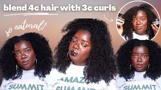 HOW I BLEND MY 4C HAIR WITH CURLY CLIP INS + BOMB DETANGLING BRUSH! | ft. Curlsqueen