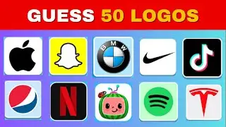 Guess The Logo in 3 Seconds | 50 Famous Logos | Logo quiz | Logo Challenge