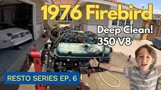 1976 Pontiac Firebird: 350 V8 Engine Deep Clean & Degreasing! - Episode 6
