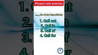 Phrasal verb exercise