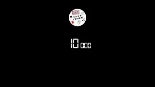 10 Second White Digital Countdown Timer with Black Background! - Your Timer! #shorts