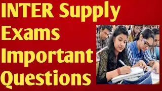 IMPORTANT QUESTIONS FOR INTER SUPPLEMENTARY EXAMS|INTER CEC IMPORTANT QUESTIONS|INTER CEC|MEC INTER