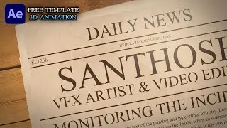 Newspaper 3D Animation Template | After Effects Free Download | Newspaper3D Cinematic Animation | SG