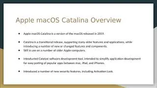 macOS Catalina: Architecture & Virtualization