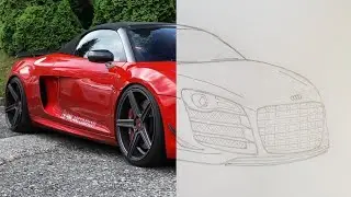 How to draw Audi R8 #how #to #draw #car #drawing #rasm #chizish #как #нарисовать #машину #поэтапно
