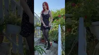 Black stockings🖤 #redhair #hosiery #nylon #nylontights #stockings #stockingswoman #nylontights