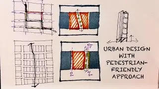 Urban design, pedestrian friendly approach, Mid block connection ￼#UrbanDesign #architecture ￼