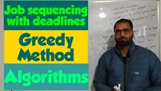 job sequencing with deadlines using greedy method | DAA