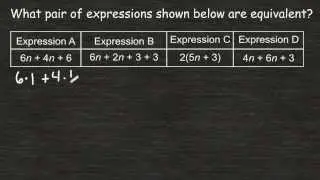 Determining Equivalent Expressions Using Substitution