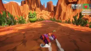 All-Star Fruit Racing: Time Attack Gold - Red Valley (Three Pistons)