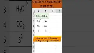 How to use Subscript & superscript in 