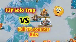 F2P solo Trap V$ Full t5 counter hit's | Lords mobile