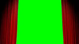 Red curtains open and close with green screen || Red Curtains Open Green Screen Background Video