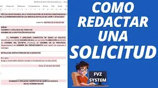 Como redactar una solicitud en word | CURSO DE WORD | #fvzsystem #fvz_system