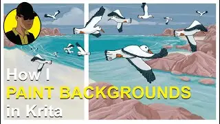 How I paint backgrounds using Krita, and the fine line between animation and illustration