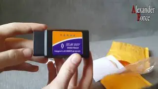 Посылка с кнопкой и OBDII сканером с Aliexpress