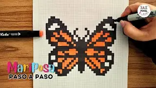 Pintando una MARIPOSA MONARCA en Pixel art 