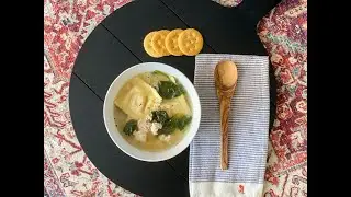 Ravioli and Spinach Soup