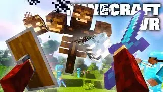 Fighting THE WITHER in VIRTUAL REALITY! (Minecraft VR Funny Moments)