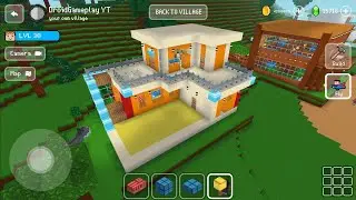 Yellow Pink Modern House - Block craft 3d: Building Game