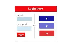 login form in html and css with social link || Create sign in form in html & css