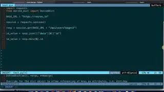 Using dotted dict to write dotted json expression.