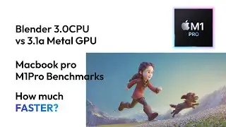 Benchmarks: Blender 3.1a Cycles Metal GPU & CPU on M1 Pro vs Blender 3.0 CPU